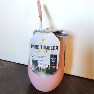 NEW Manna 17oz pink iridescent wine tumbler